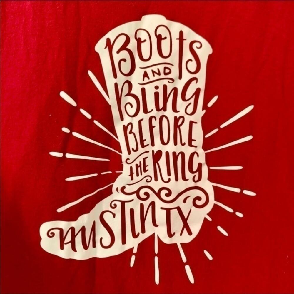 Boots & Bling Before The Ring Red White Tank Size Small - Picture 4 of 6